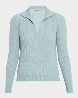Neiman Marcus Cashmere Polo Sweater