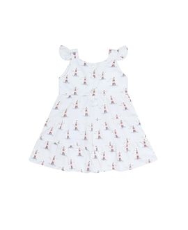 Nellapima Nellapima Girl's Lighthouse Print Ruffle Dress