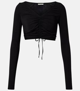 Nensi Dojaka Nensi Dojaka Ruched crop top