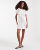 Neon Rose Neon Rose button pintuck drop waist mini dress in white - 2