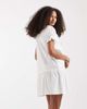 Neon Rose Neon Rose button pintuck drop waist mini dress in white - 3