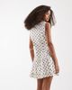 Neon Rose Neon Rose button up mini dress in cream polka dot-White - 4