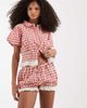 Neon Rose Neon Rose ruffle edged shorts in red plaid - part of a set - 1
