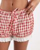 Neon Rose Neon Rose ruffle edged shorts in red plaid - part of a set - 3