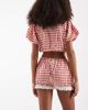 Neon Rose Neon Rose ruffle edged shorts in red plaid - part of a set - 4
