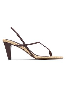 Neous Women's Arneb 65MM Leather & Raffia Slingback Sandals