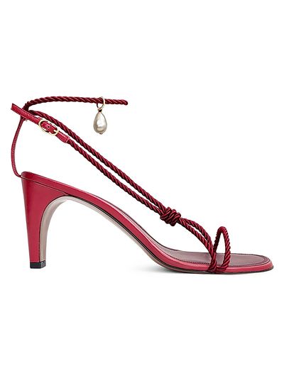 Neous Women's Garnet 80MM Leather Slingback Sandals