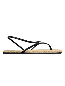 Neous Women's Lawan Leather & Raffia Slingback Sandals