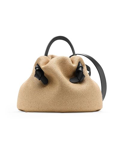 Neous Women's Taurus 2.0 Raffia-Leather Top Handle Bag