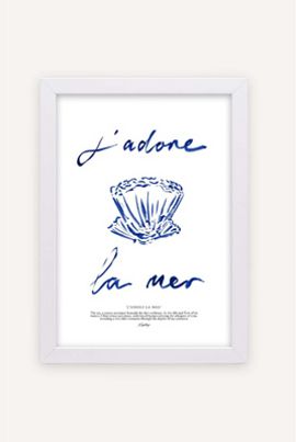 Nephthys Illustrated J'adore La Mer Brushstroke Wall Art