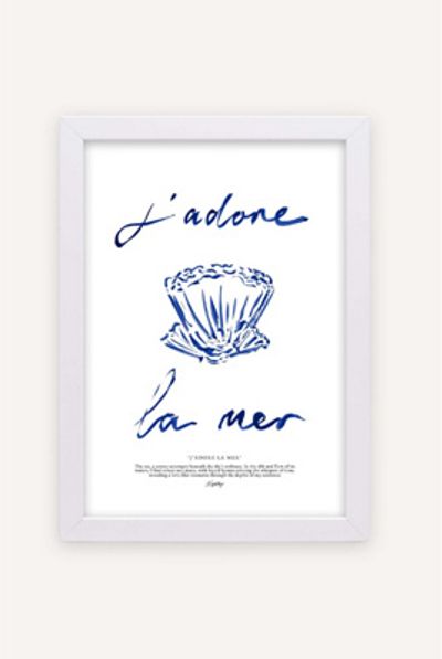 Nephthys Illustrated J'adore La Mer Brushstroke Wall Art