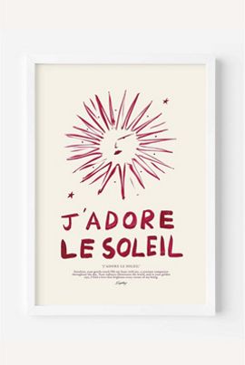Nephthys Illustrated J'adore Le Soleil Wall Art