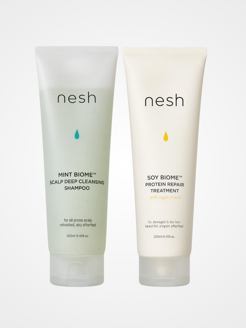 nesh Biome Deep Cleansing Sulfate-Free Professional Hair Care Set [GREEN]