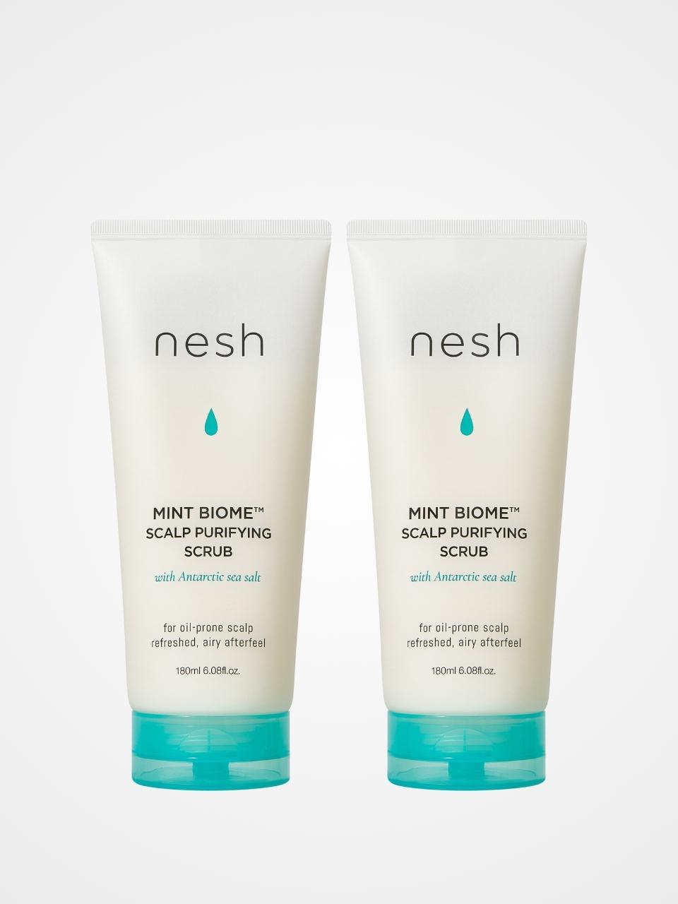 nesh Biome Scalp Purifying Scrub 180ml Set of 2 Hair Supplements [GREEN]