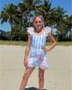 Nessi Byrd Nessi Byrd Girls' Asymmetrical Ruffle with 3D Tulle Flowers Skirt Cover Up - 2