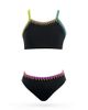 Nessi Byrd Nessi Byrd Girls' Bandeau Embroidery Trim Two-Piece Swimsuit - 1