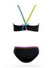 Nessi Byrd Nessi Byrd Girls' Bandeau Embroidery Trim Two-Piece Swimsuit - 2