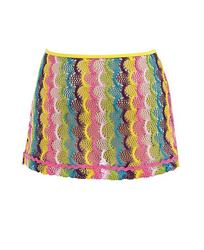 Nessi Byrd Nessi Byrd Girls' Crochet Knit Flare with Wavy Pattern Skirt