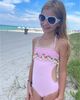 Nessi Byrd Nessi Byrd Girls' Halter Neck Cowrie Shell Fringe and Colorful Beads One-Piece Swimsuit - 3