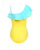 Nessi Byrd Nessi Byrd Girls' One-Shoulder Ruffled Tri-Color One-Piece Swimsuit - 3