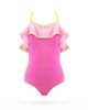 Nessi Byrd Nessi Byrd Girls' Ruffle with Hand-Knitted Flower AppliquA One-Piece Swimsuit - 1
