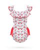 Nessi Byrd Nessi Byrd Girls' Ruffled Collar Red Cherry Motif Cut-Out and Side Ties One-Piece Swimsuit - 3