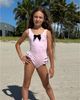 Nessi Byrd Nessi Byrd Girls' Scoop-Neck Bow AppliquA Triple-Tiered Ruffle One-Piece Swimsuit- Little Kid, Big Kid - 3