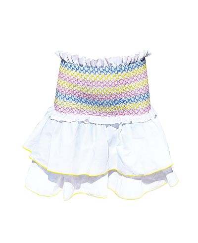Nessi Byrd Nessi Byrd Girls' Tamila Trims Smocked Tiered Skirt