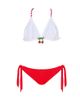 Nessi Byrd Nessi Byrd Girls' Triangle Twisted Braid Straps Beaded Cherry Detail Two-Piece Swimsuit - 1