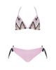 Nessi Byrd Nessi Byrd Girls' Zig-Zag Knit Triangle with Adjustable Beaded Ties Two-Piece Swimsuit - 1