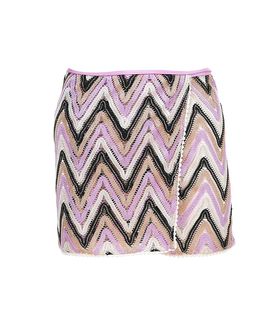 Nessi Byrd Nessi Byrd Girls' Zig-Zag Knit Wrap Beach Skirt