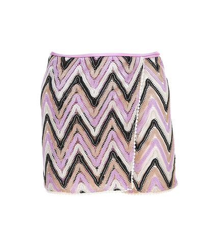 Nessi Byrd Nessi Byrd Girls' Zig-Zag Knit Wrap Beach Skirt