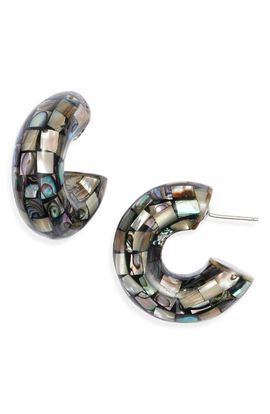 NEST Jewelry NEST Jewelry Abalone Chunky Hoop Earrings