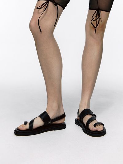 Neute 25mm Sergio Strap Sandal_Black