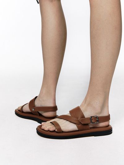 Neute 25mm Sergio Strap Sandal_Brown