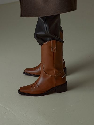 Neute 50mm Marfa Western Middle Boots (Brown)