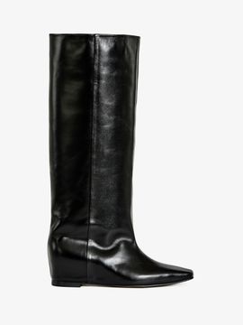 Neute Regina Wedge-Heel Long Boots_Black