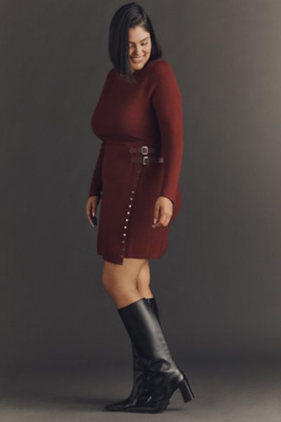 Never Fully Dressed - Long-Sleeve Studded Mini Dress