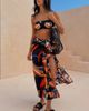 Never Fully Dressed Never Fully Dressed beach sarong skirt in black banana print - 2