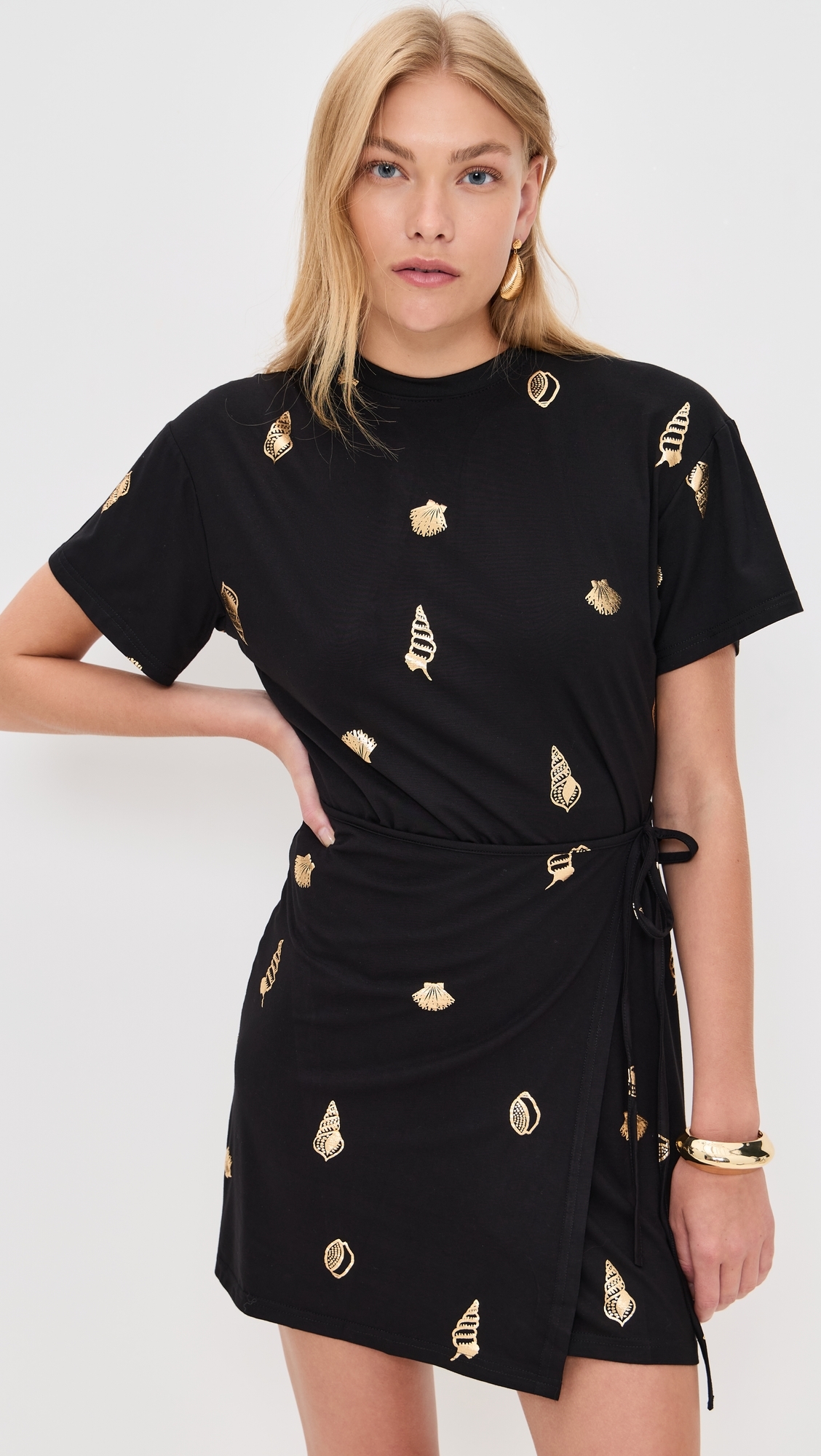 button knit mini dress English Factory