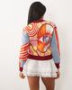 Never Fully Dressed Never Fully Dressed button down knit cardigan in swirl print-Multi - 4