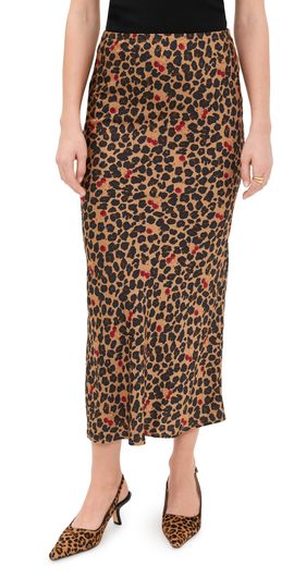 Never Fully Dressed Never Fully Dressed Cherry Leopard Dorris Skirt Brown
