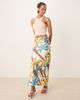 Never Fully Dressed Never Fully Dressed Dorris maxi skirt in blue palm print - part of a set - 1