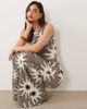 Never Fully Dressed Never Fully Dressed Dorris ribbed maxi skirt in chocolate soleil print - part of a set-Brown - 2