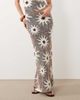 Never Fully Dressed Never Fully Dressed Dorris ribbed maxi skirt in chocolate soleil print - part of a set-Brown - 3