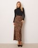 Never Fully Dressed Never Fully Dressed dorris satin maxi skirt in cherry leopard print-Multi - 1