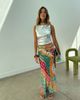 Never Fully Dressed Never Fully Dressed Dorris satin maxi skirt in pastel print-Multi - 2