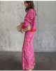 Never Fully Dressed Never Fully Dressed dorris satin maxi skirt in red and pink paisley - 2
