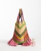 Never Fully Dressed Never Fully Dressed fully beaded grab bag in abstract multi print-pink - 1