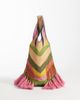 Never Fully Dressed Never Fully Dressed fully beaded grab bag in abstract multi print-pink - 2